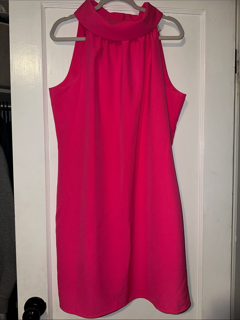 Sail to Sable Hot Pink Sleeveless Halter Mini Dress